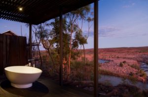 Your private outdoor bath at El-Questro Homestead in The Kimberley