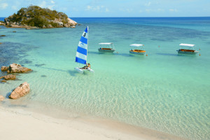Water-based activities at Lizard Island Beach Club on the Great Barrier Reef