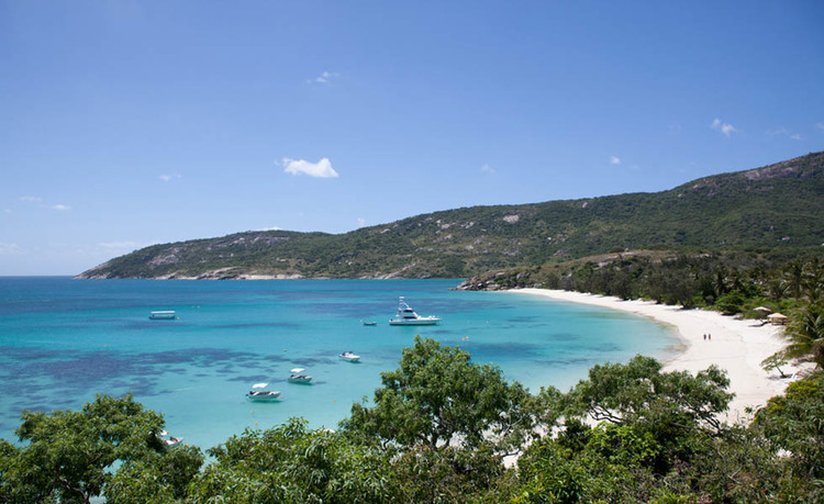 A blissful sandy cove at Lizard Island on the Great Barrier Reef