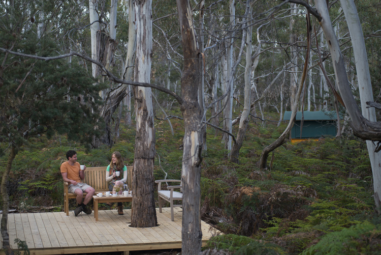 Relaxing in the wilderness on the Maria Island Walk