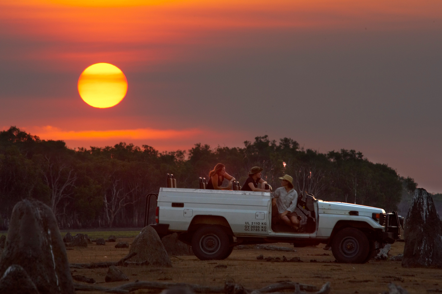 One of the unique and exclusive Australian experiences is a sunset game drive at Bamurru Plains