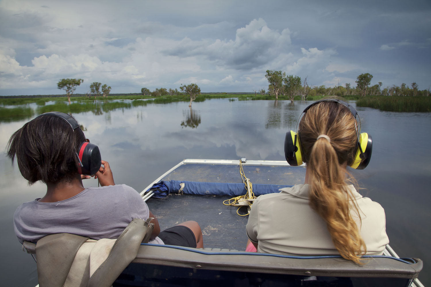 View wildlife on an airboat safari with a luxury vacation in Australia at Bamurru plains