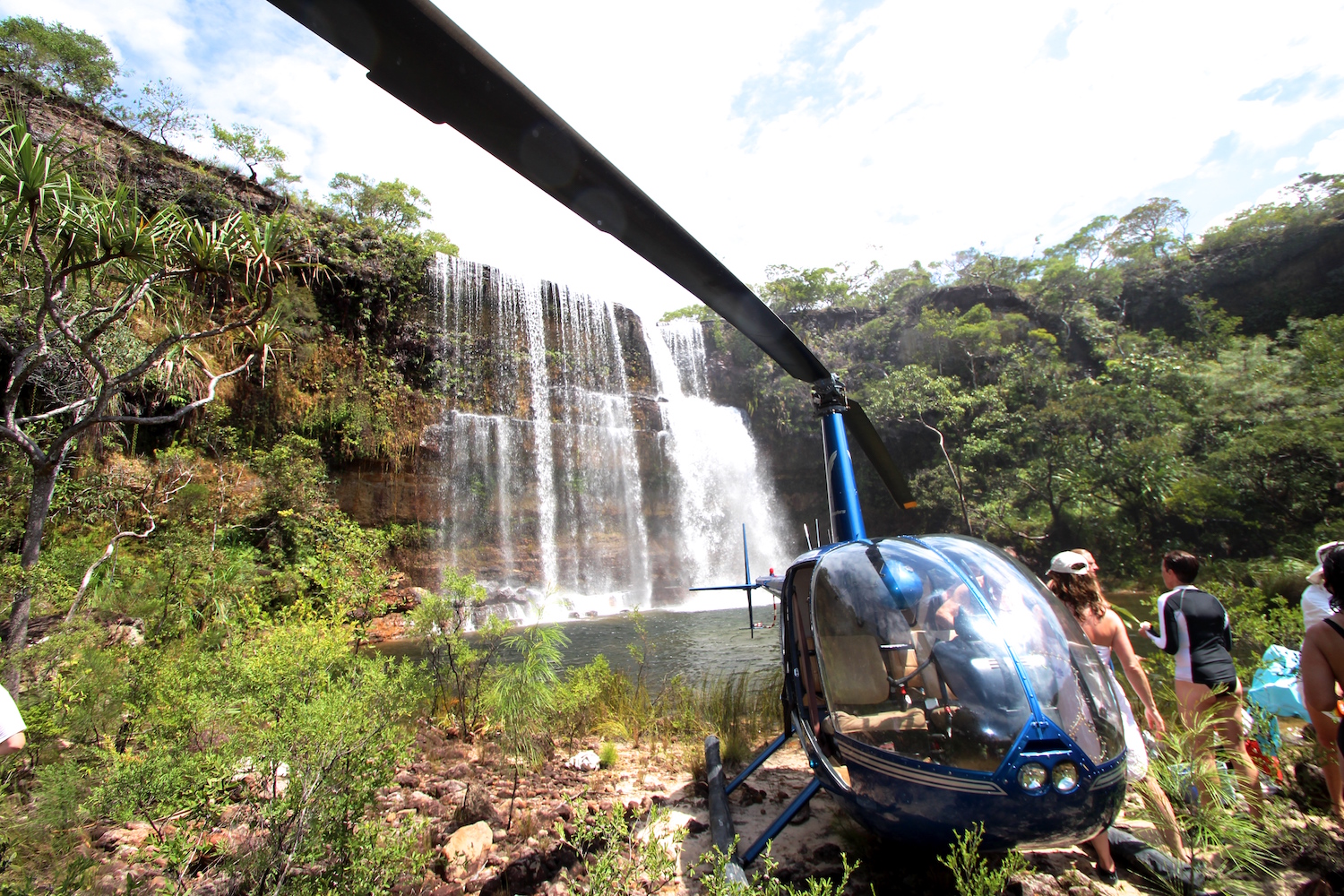 On your luxury vacation in Australia go waterfall exploring on Haggerstone Island