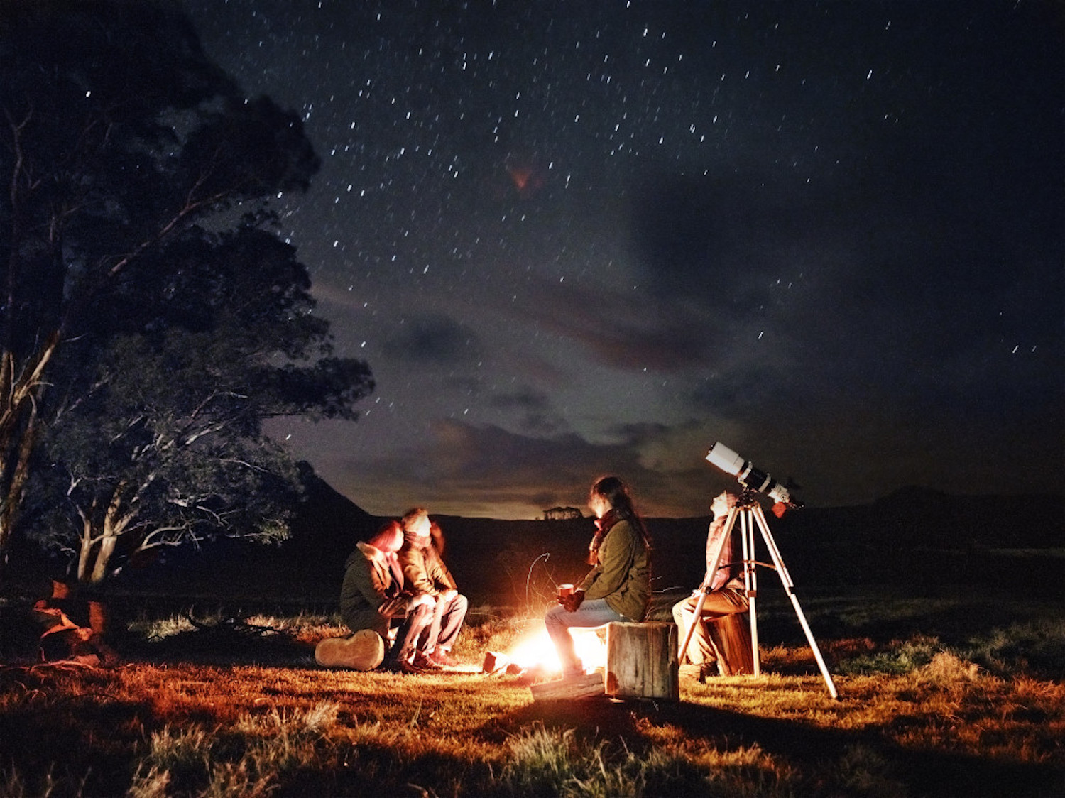 Activities include stargazing by the campfire at Emirates One&Only Wolgan Valley i