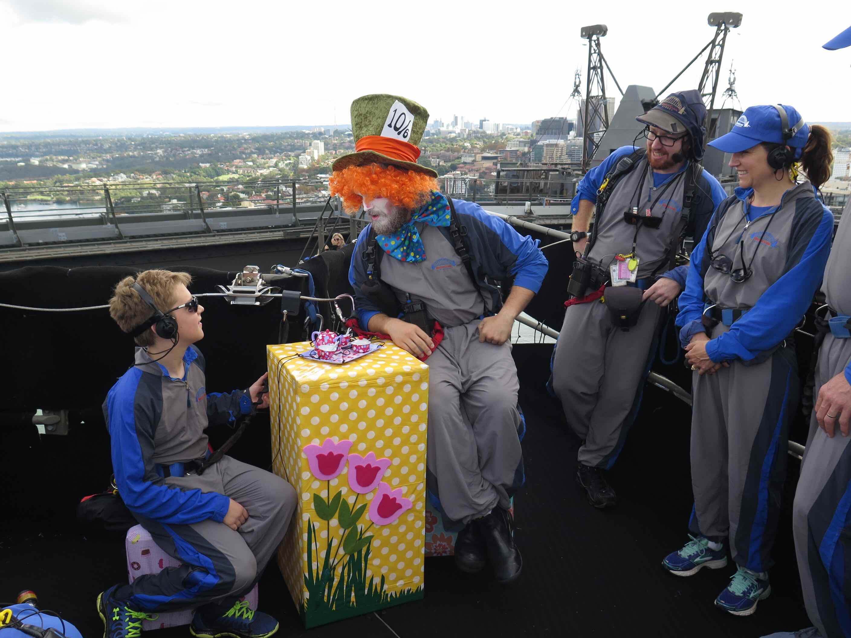 A Mad Hatter Tea Party on Bridgeclimb