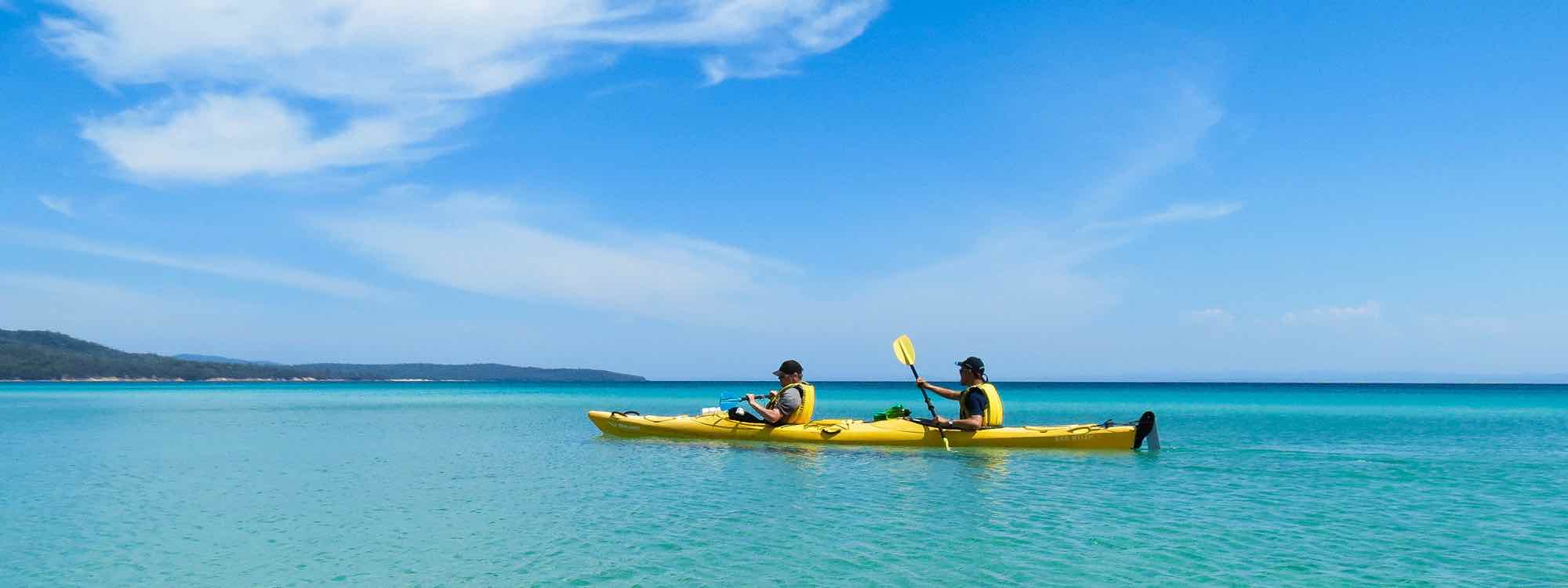 Kayak to Hazards Beach in Freycinet National Park